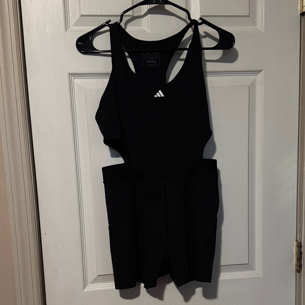 adidas Black womenRacerback One-Piece Athletic Romper